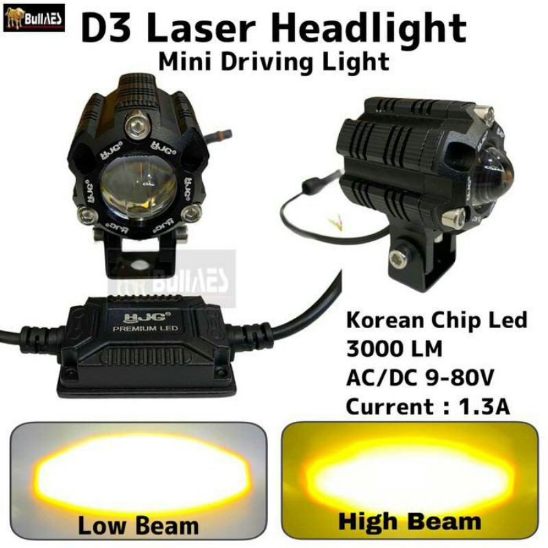 Lampu Tembak D3 Laser Highlight Mini Driving Light