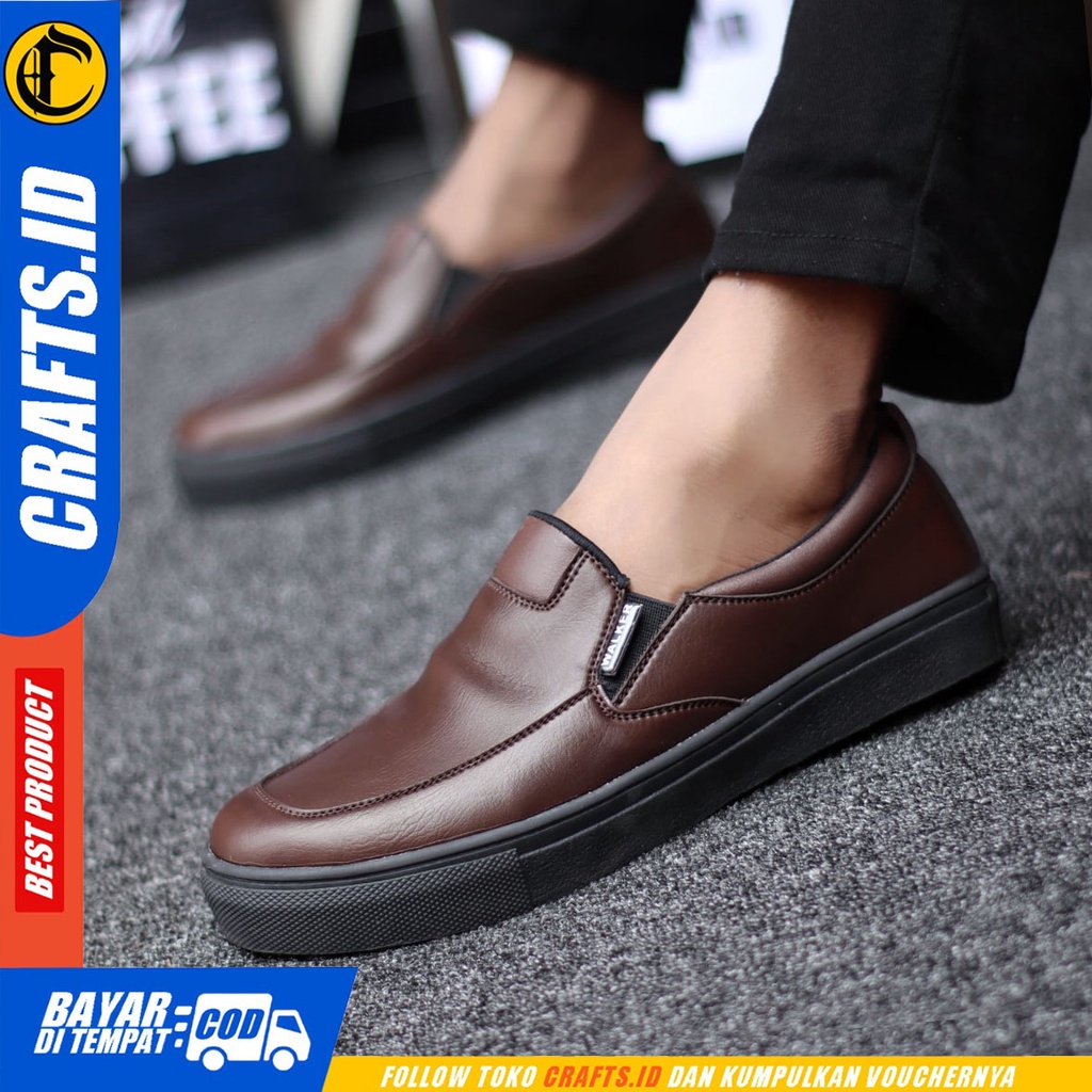 CRAFTS Mitsui - Sepatu Formal Pantofel Kerja Slop Casual Pria