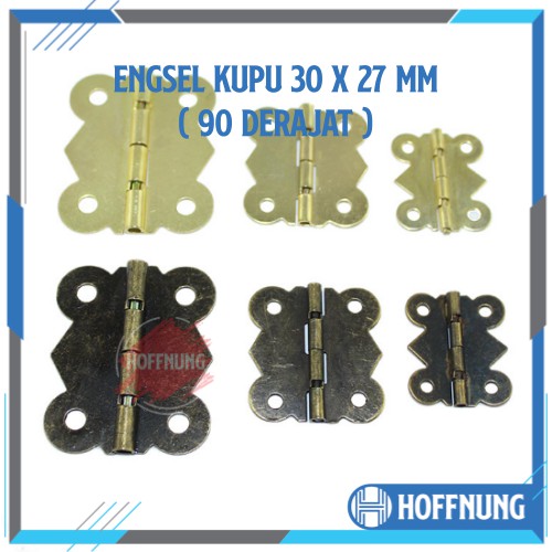 Engsel Kupu Mini 30 x 27 mm 90 Derajat Engsel Kupu-Kupu Box Seserahan Kotak Mahar Kecil Ukuran 3cm