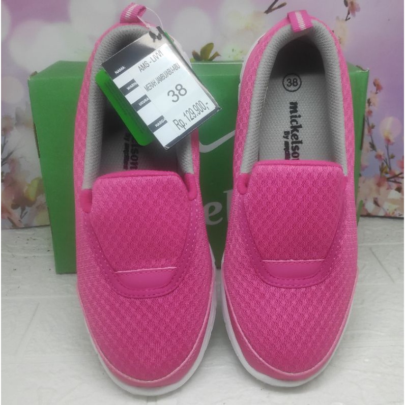 SEPATU ARDILES MICKELSON slip on 37-40 warna pink harga obral