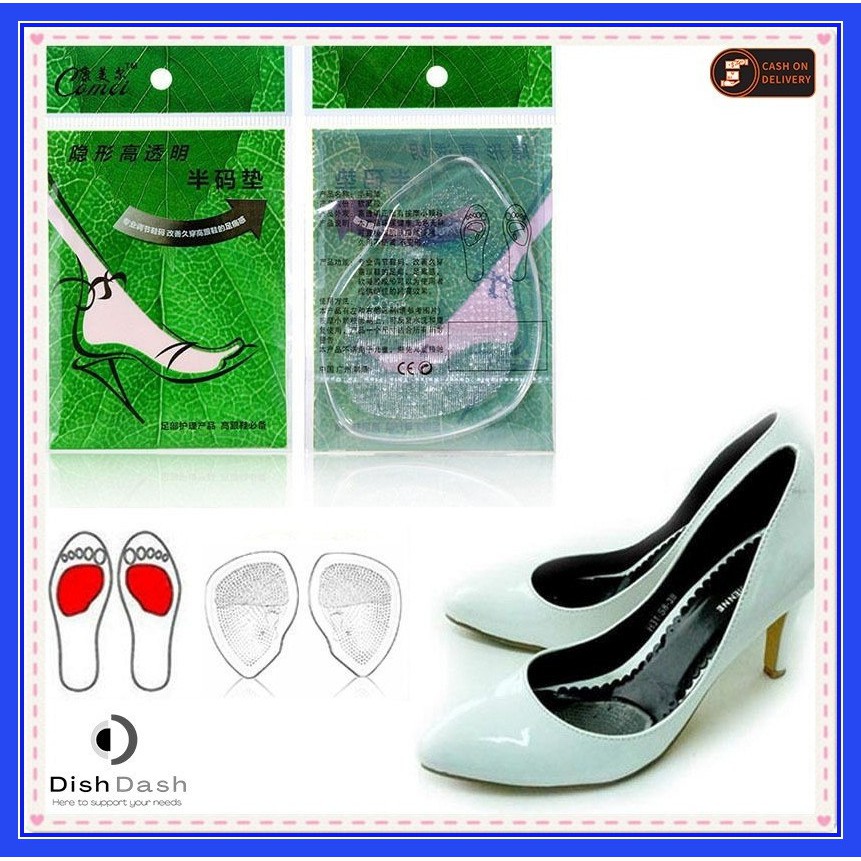 [BAYAR DI TEMPAT] 1 Pasang Insole Alas Kaki Sepatu Bahan Silikon Gel / Anti Nyeri Tumit Kaki HIGH QUALITY