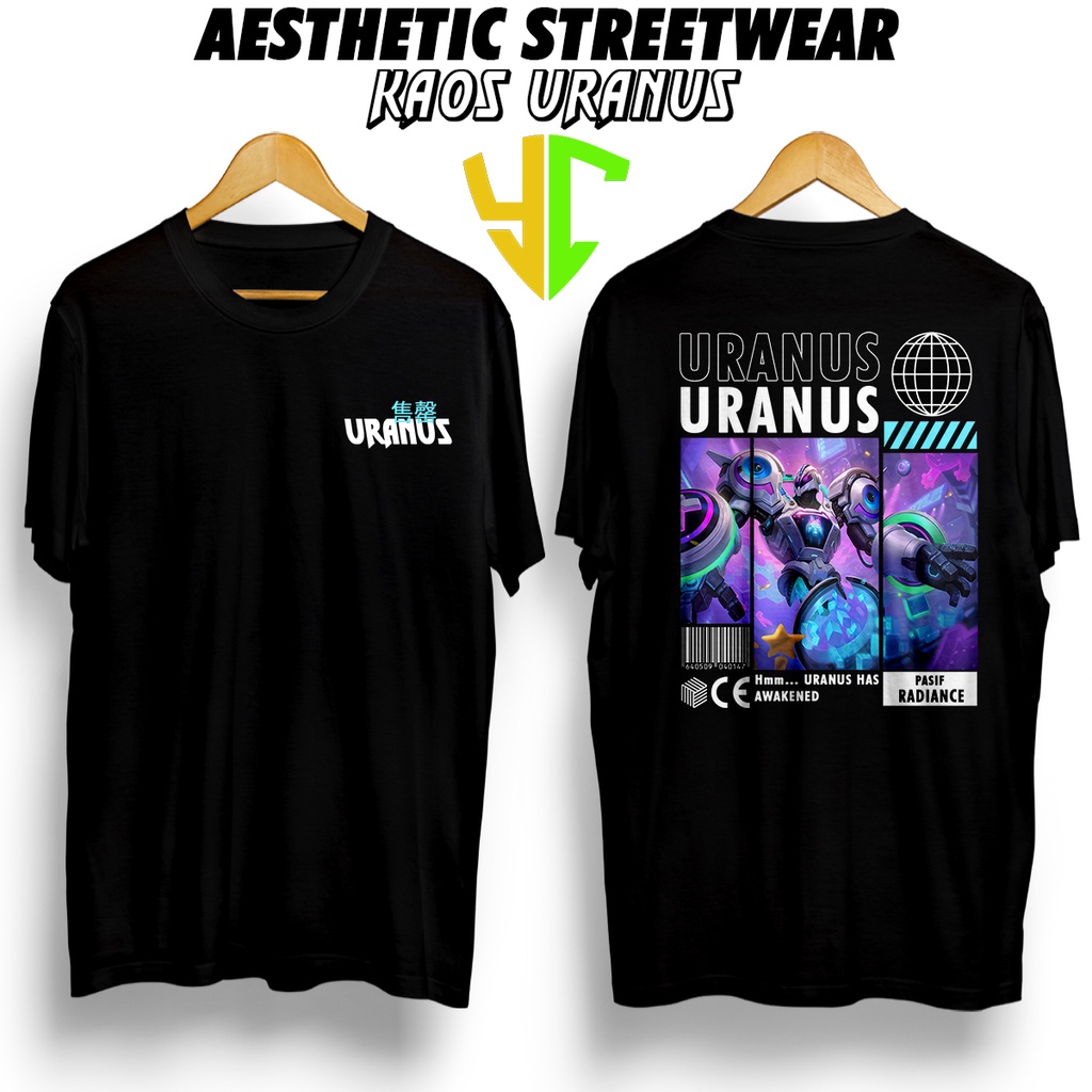 YC Kaos StreetWear Hero ML (URANUS EPIC) Bisa Request Hero, Kaos Pendek Pria Kaos Premium Kaso Stree
