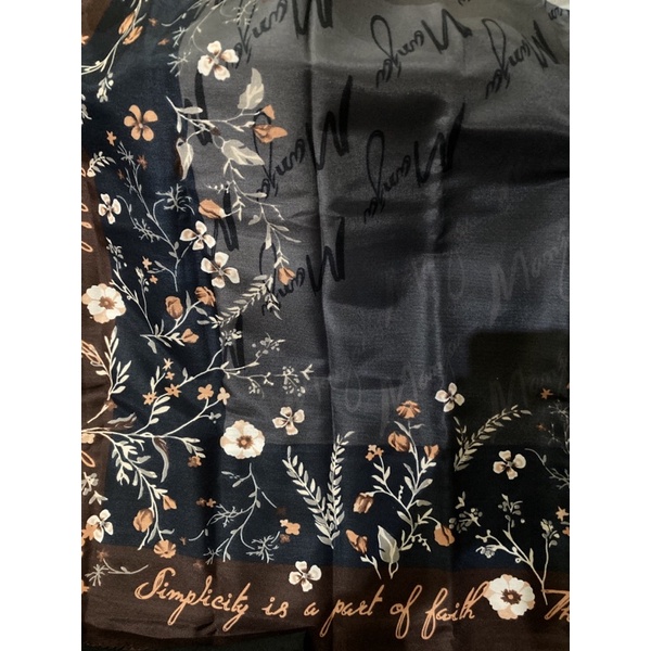 SEGIEMPAT VOALDENAY KW PREMIUM / HIJAB JILBAB SQUARE VOAL MOTIF LASER CUT-Motif 22