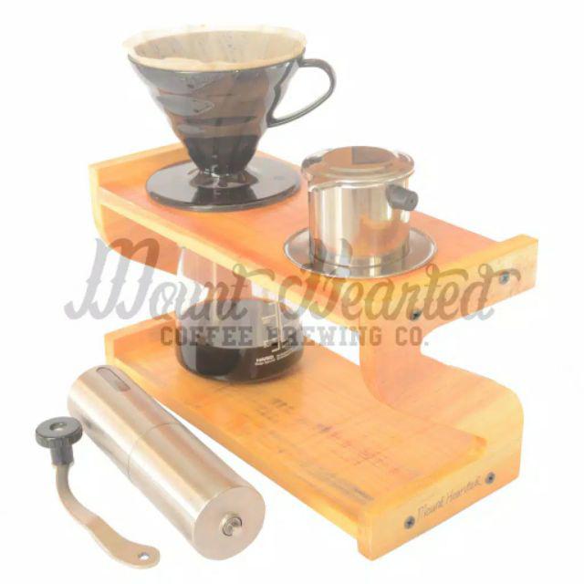 Pour Over Stand / Drip Station For Aeropress, V60, Kinto, Kalita, & Kono - Double Reguler