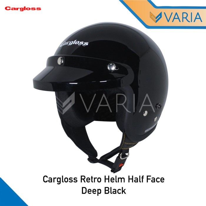 Cargloss Helm Retro Half Face Ghotic Army I Deep Black