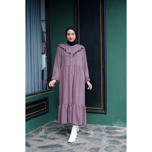 CELYN MIDI DRESS POLOS BUSUI KATUN CRINGCLE / MIDI DRESS KOREA