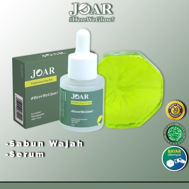 Joar Skincare Brightening Serum dan Sabun muka ( Face Soap Bar ) Series
