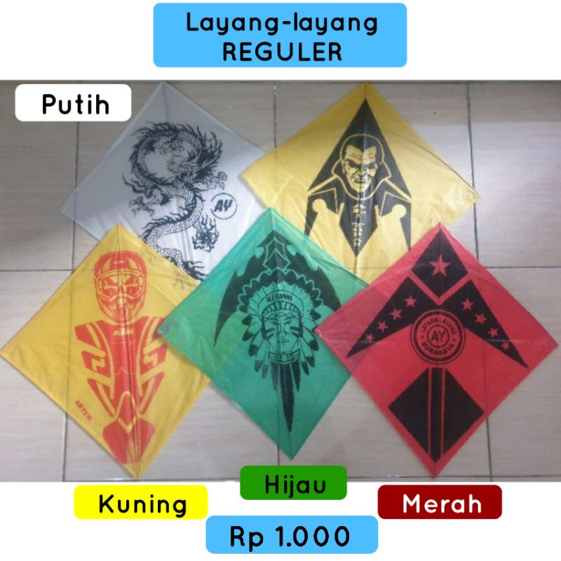 [Wajib Beli 5pcs Paling Sedikit] Layangan Layang-Layang 1 pcs  [REGULER & SUKHOI] / Layangan Sukhoi 