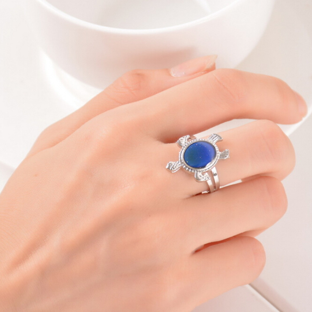 Mxbeauty Cincin Bentuk Kura-Kura Dapat Berubah Warna Untuk Hadiah