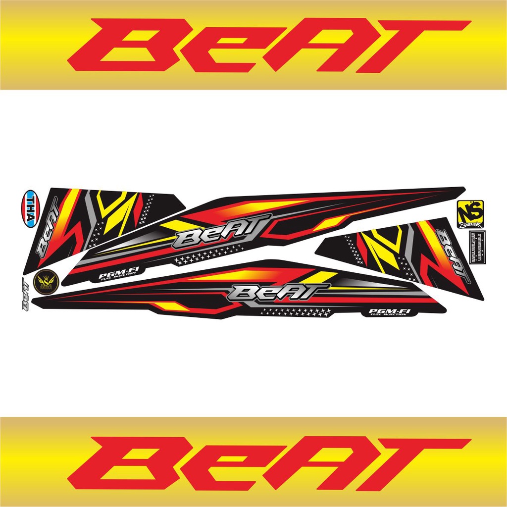 STRIPING HONDA BEAT VARIASI STICKER BEAT FI VARIASI MOTOR HONDA BEAT FI STICKER BEAT FI
