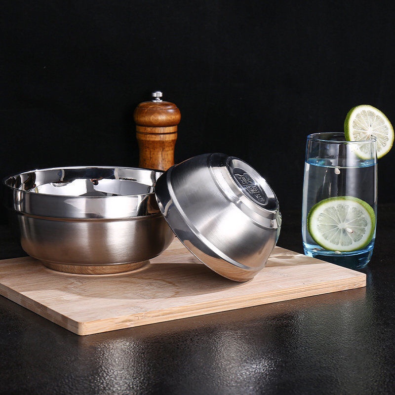 Jual Mangkok Korea Stainless Steel Double Wall Bowl Anti Panas | Shopee