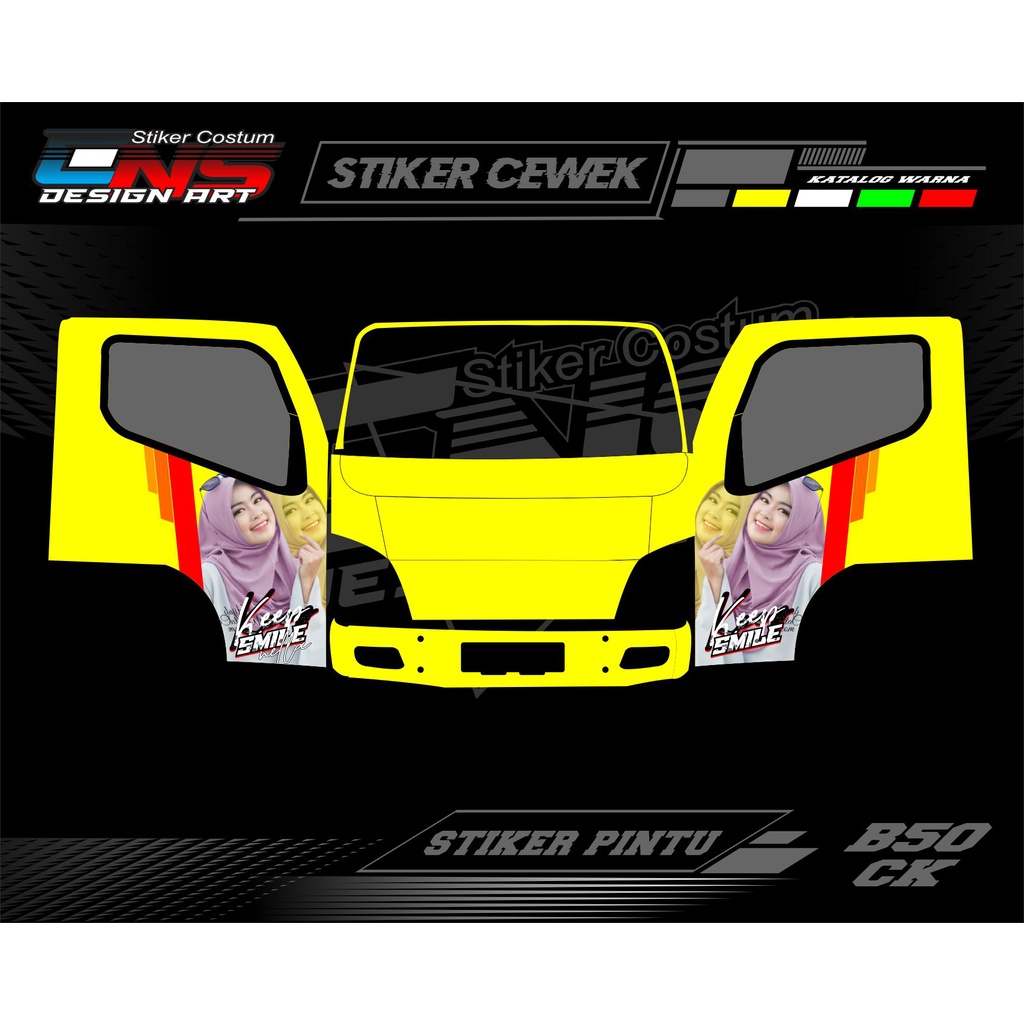 stiker pintu kabin truk/canter stiker variasi pintu mobil truk/canter stiker pintu pickup stiker mob