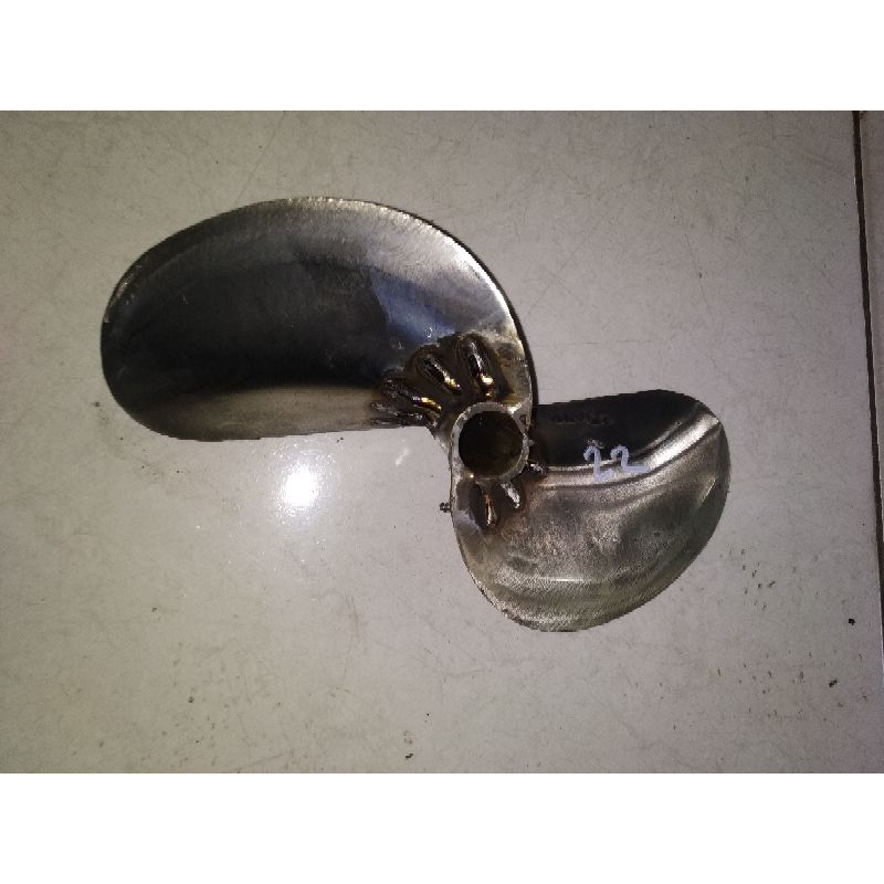 baling-baling perahu balap Thailand. 22 hp stainless.anti karat MEREK DAYAT