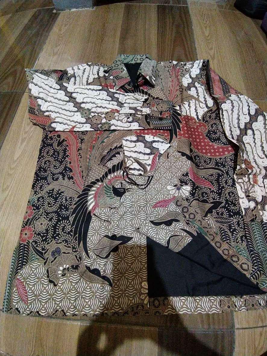 Baju Kemeja Batik Premium Slimfit Furing Lengan Panjang Pria Cowok Murah Batik Solo Aluna 086