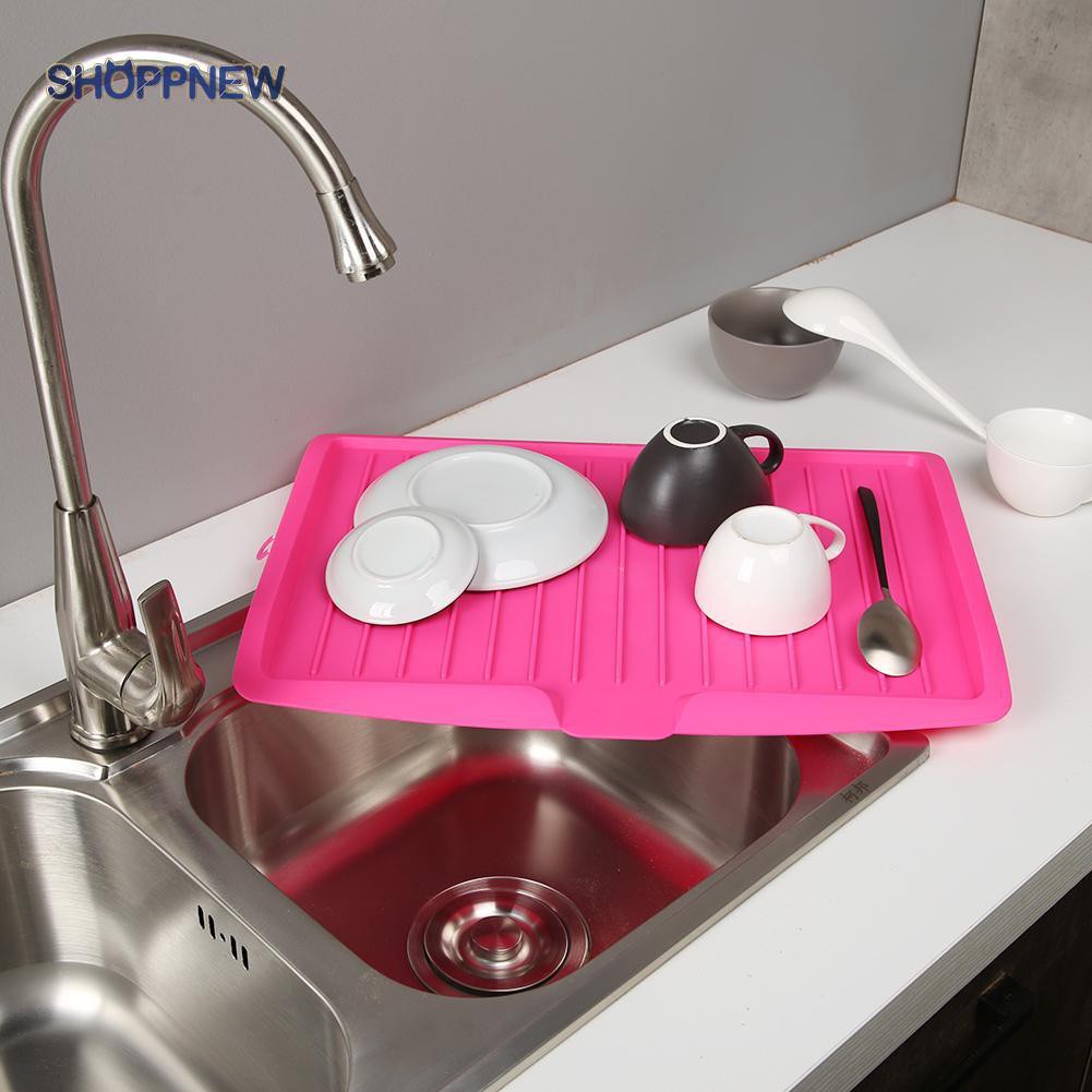 Universal Kitchen Plastic Dish Drainer Tray Sink Drying Rack