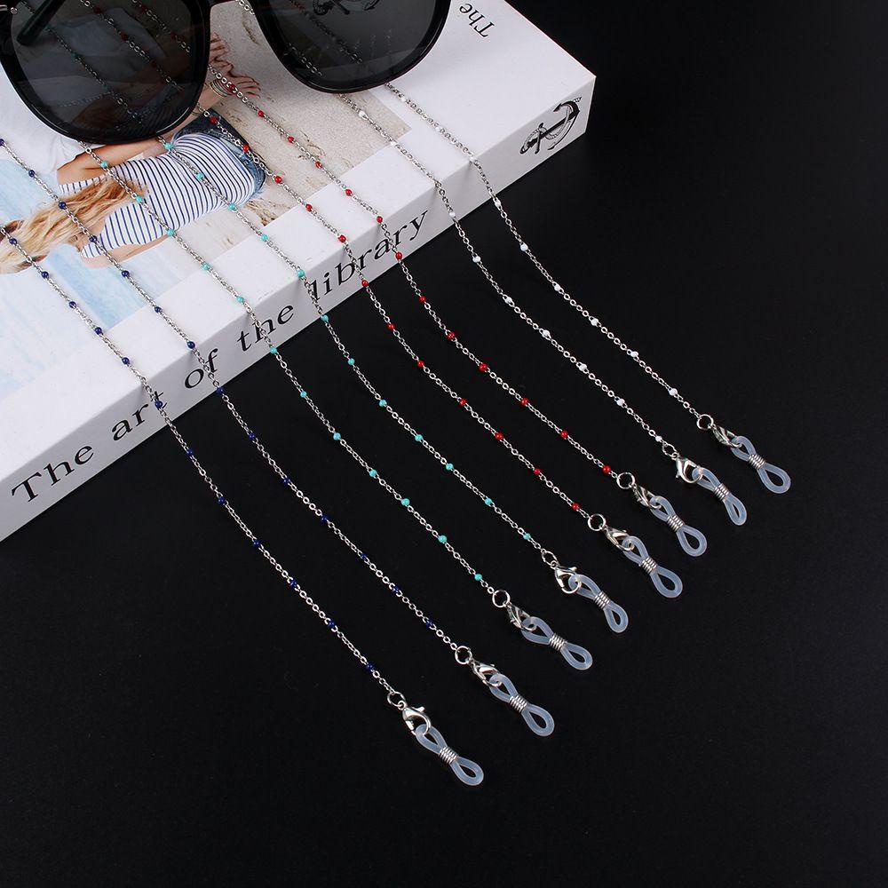 Top Kacamata Rantai Pemegang Olahraga Luar Ruangan Non-slip Kristal Kacamata Lanyard