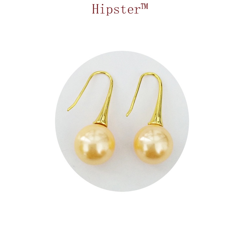 Light Luxury Exquisite Natural Golden Pearl Socialite Style Ear Hook