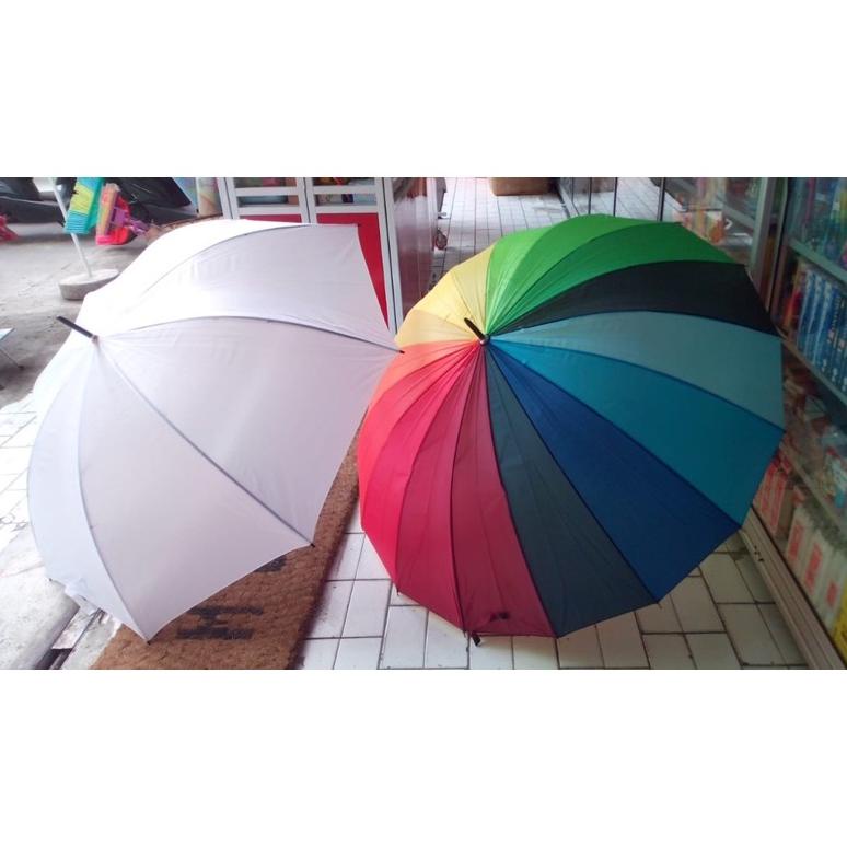 Payung Golf Jumbo / Payung Golf Jumbo Pelangi / Payung Golf Jumbo Polos Putih Promosi