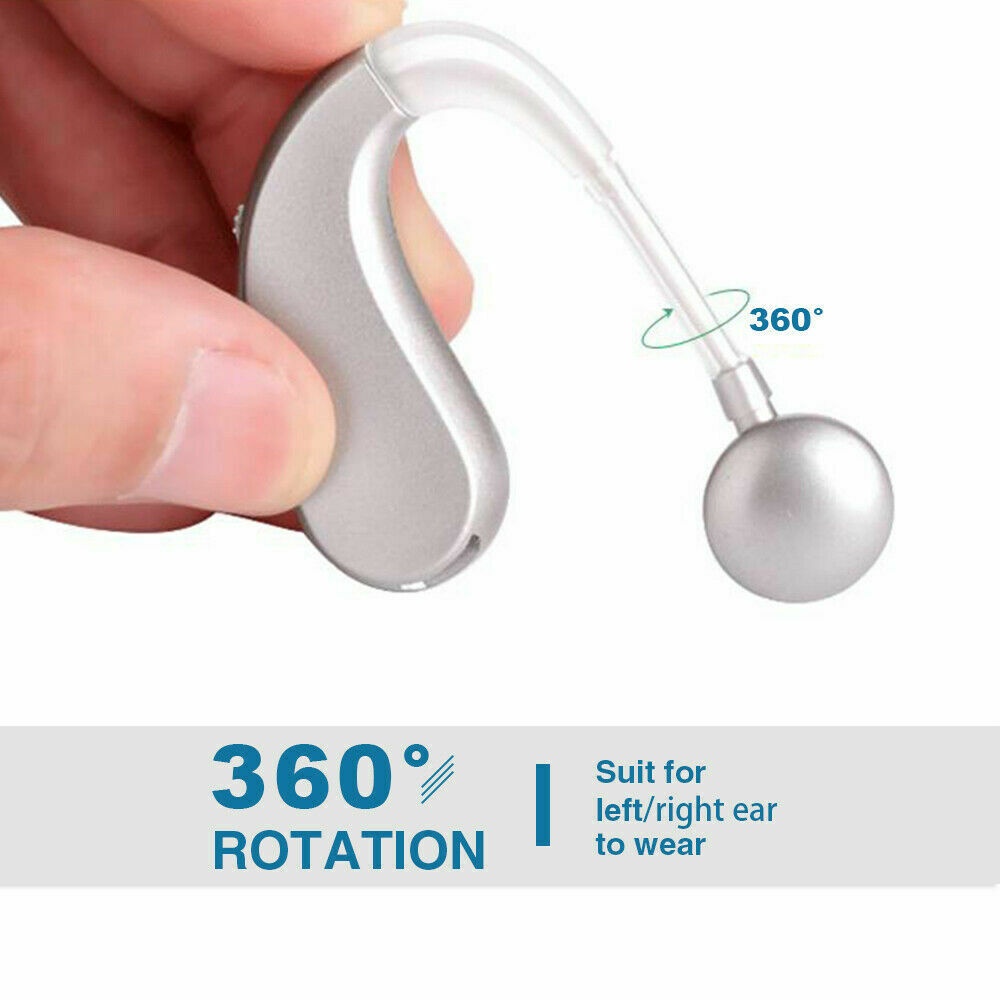 Rechargeable Mini Digital Hearing Aid Listen Sound Amplifier Wireless Ear Aids for Elderly Moderate to Severe Loss