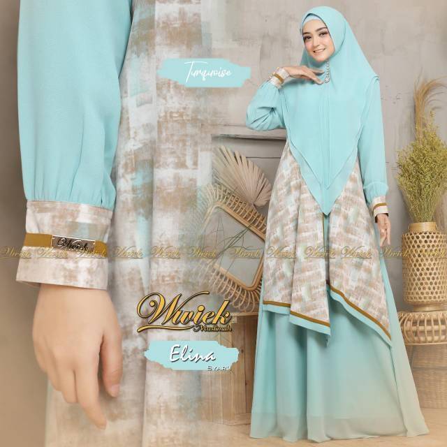 Gamis Syar'i ELINA SET. Original By Wwiek Muslimah