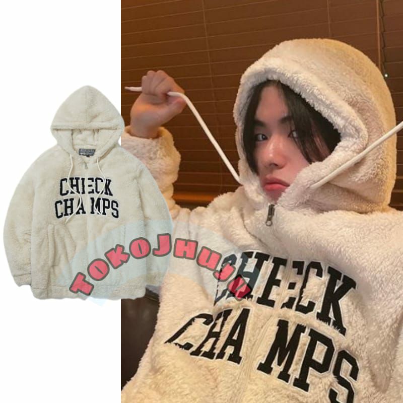 Hoodie Jumper Treasure Jaehyuk CHECK CHAMP sablon hitam