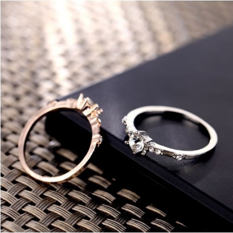 Small diamond ring version simple ring tail ring micro-inlaid zircon ins wind ring