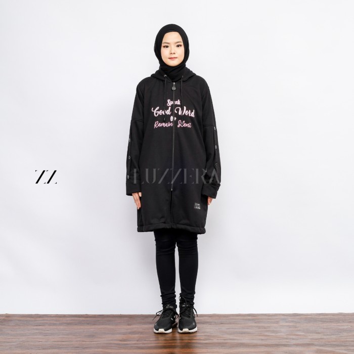 LUZZERA MAHARDIKA - Jacket Wanita Muslimah Jaket Hijaber Jaket Panjang