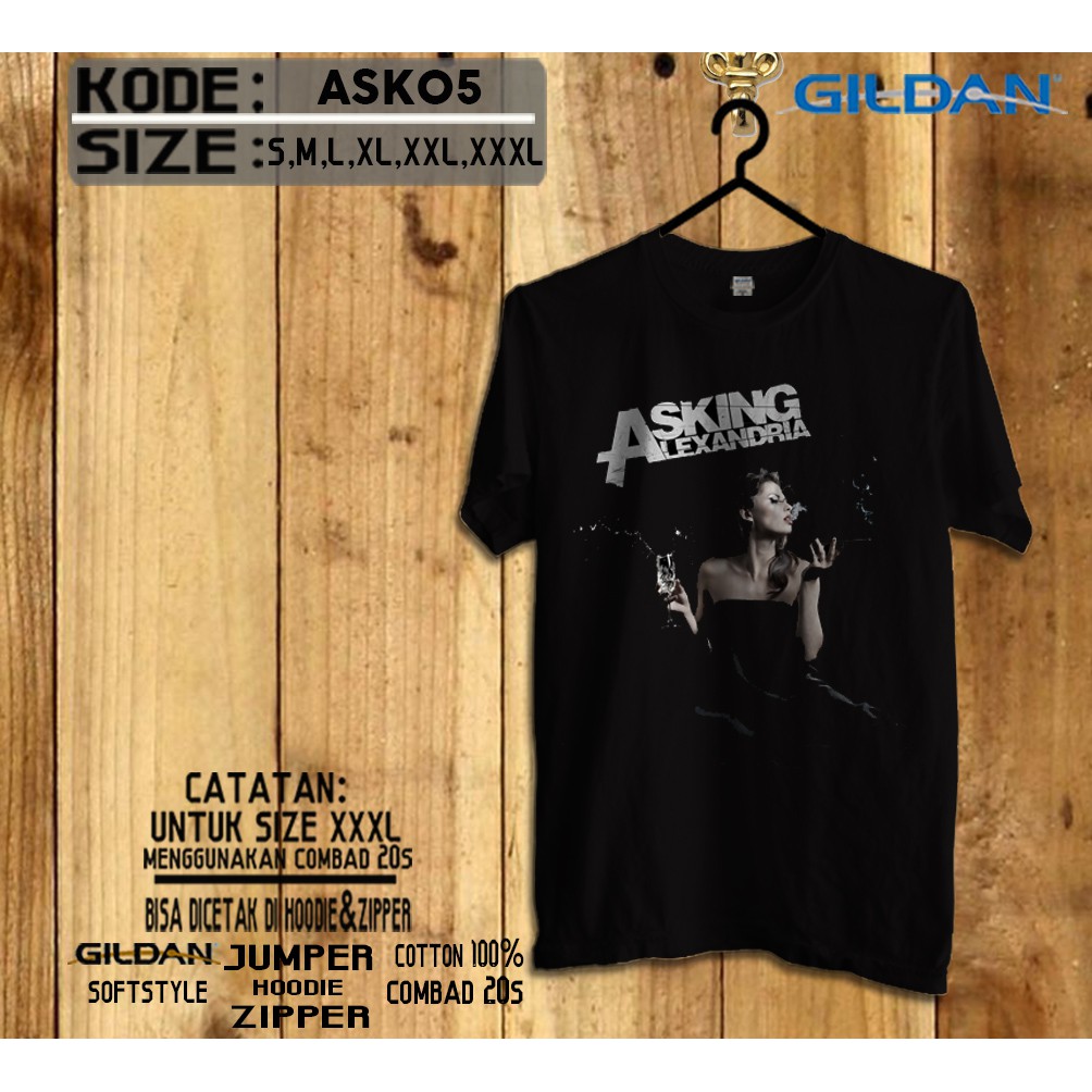 Kaos asking alexandria (asking alexandria band tshirt original gildan)
