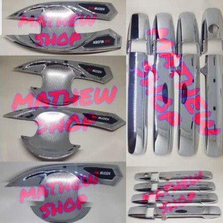 Paket Outer Handle Mobilio Chrome Dan Cover Handle Mobilio / Mangkok Pintu Mobilio / Handel Mobilio