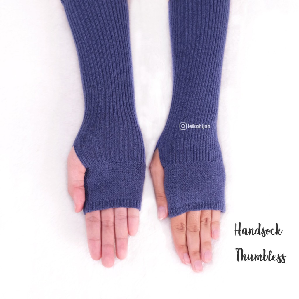 HANDSOCK THUMBLESS KAOS TANGAN RAJUT  MANSET PREMIUM by 