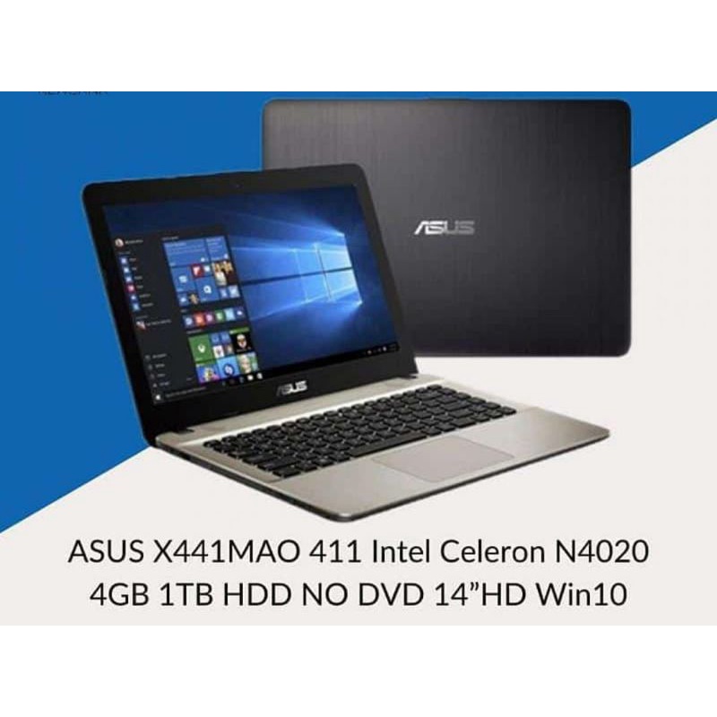 Laptop Asus X441MAO 411 Intel Celeron N4020 4GB 1 TB HDD NO DVD 14"HD Win10