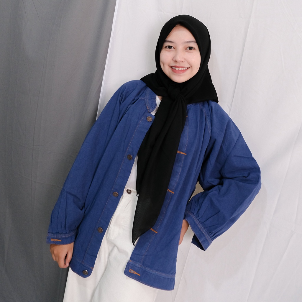 VIRSA JAKET JEANS WANITA/ JAKET JEANS OVERSIZE