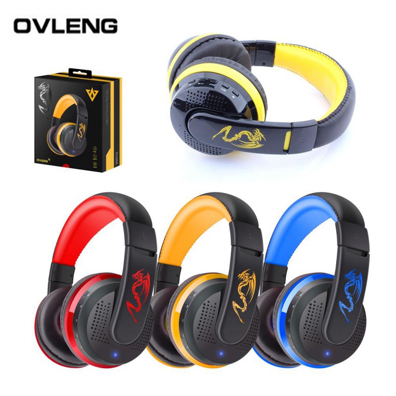 Headphone Bluetooth - Original OVLENG MX666 Wireless Bluetooth Music with Mic Noise Canceling
