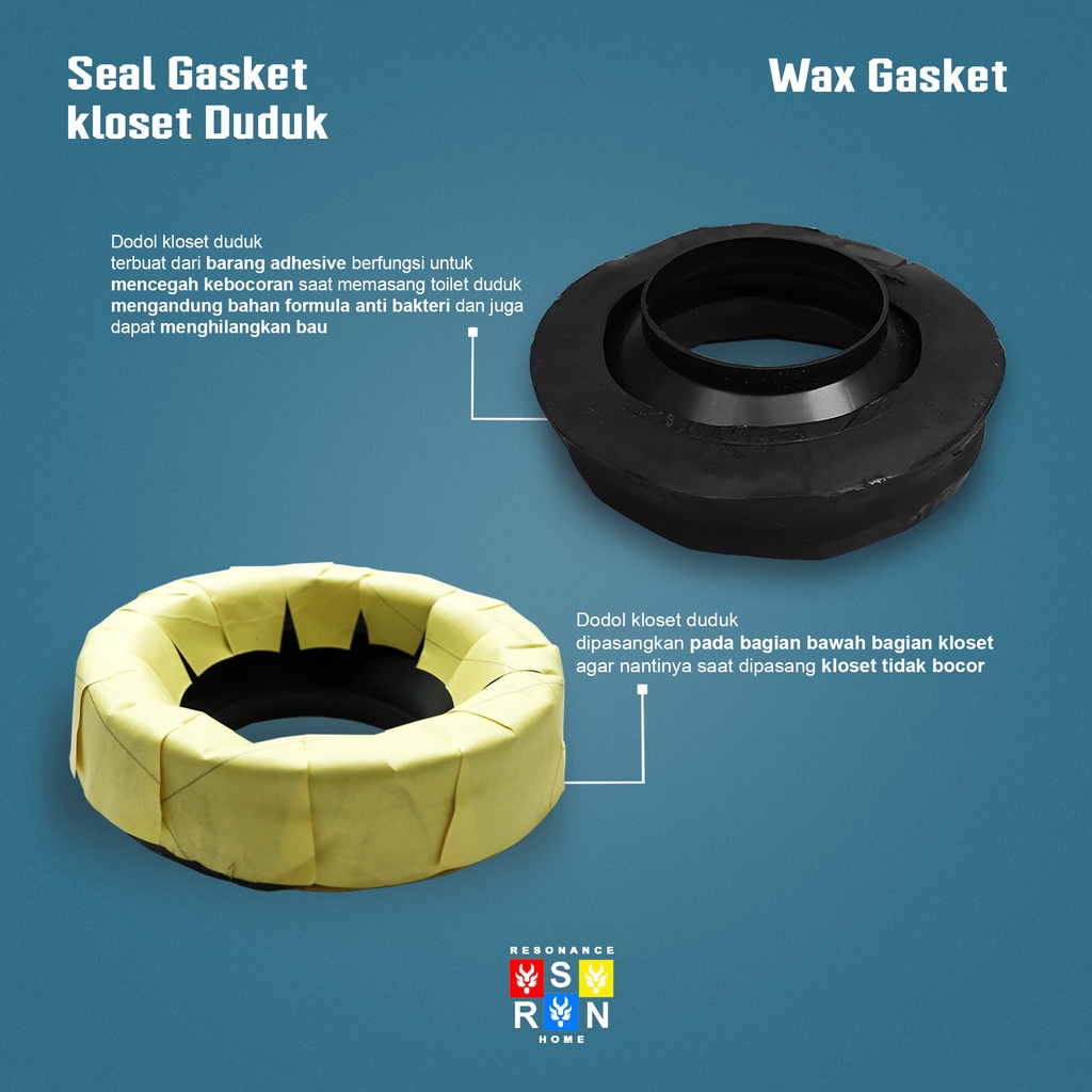 Seal Gasket Kloset Duduk / Dodol Kloset Wax Bowl Resonance Home