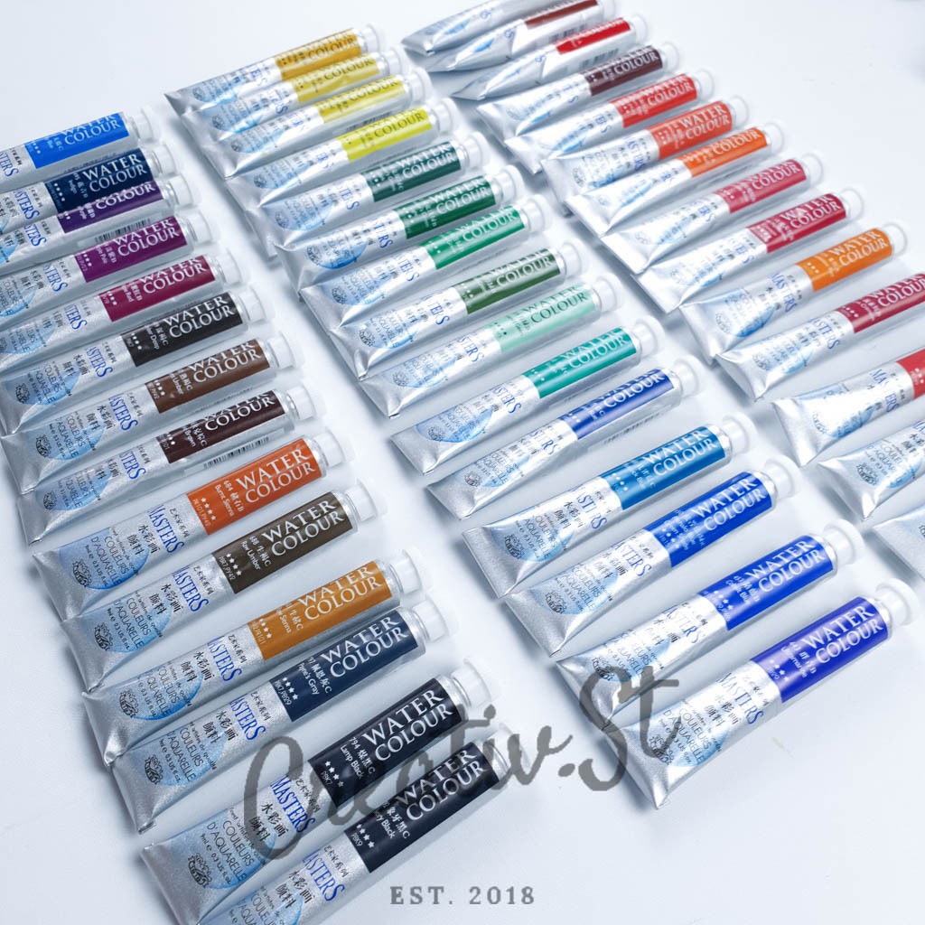 

MARIES Cat Air Artist Masters Water Color 9 Ml Part 1 Red Orange Shade Satuan Cat Air Watercolor
