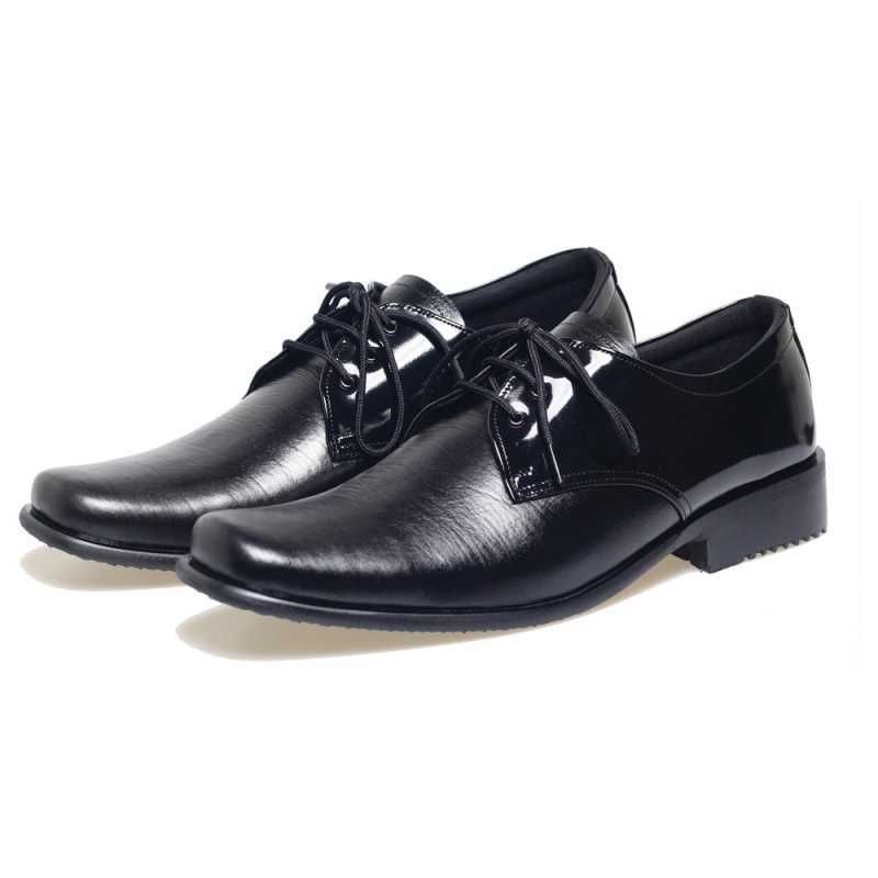 Sepatu Formal Pria Kulit Asli Premium Pantofel Kantor Cibaduyut Hitam Black Original