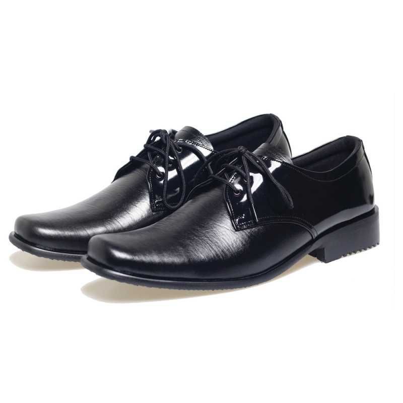 Sepatu Formal Pria Kulit Asli Premium Pantofel Kantor Cibaduyut Hitam Black Original