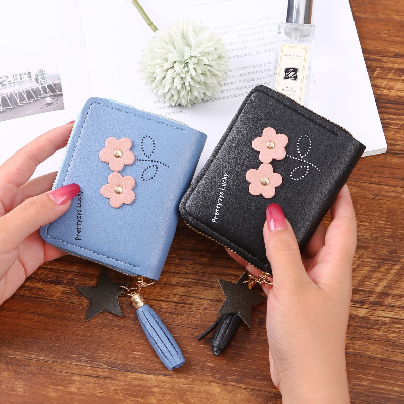 EV - DOMPET WANITA LUCU DENGAN MOTIF BUNGA D24