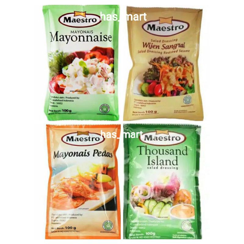 

MAESTRO mayonaise pouch 100gr all variant