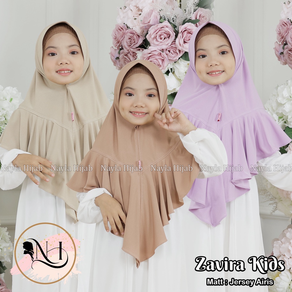 Kerudung Anak  ZAVIRA KIDS Jilbab Anak Jersey Airis Terbaru Nayla Hija'b