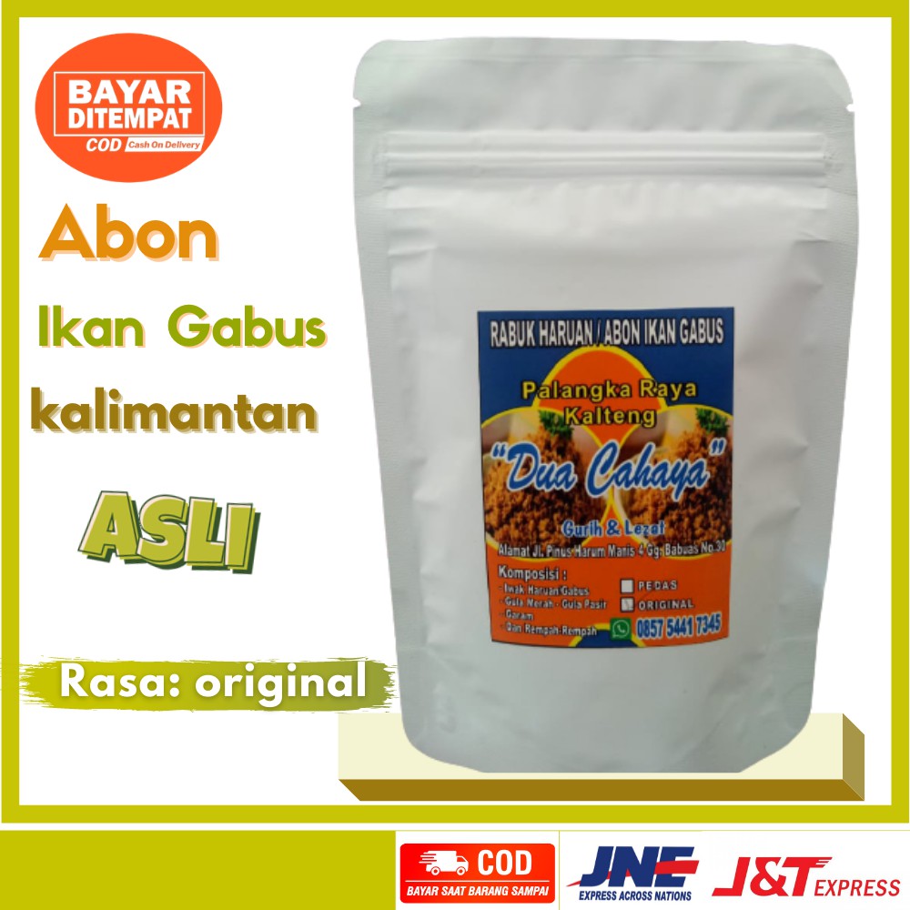 

Abon Gabus Asli Abon Ikan Non MSG Original / Balado / Pedas 100gr