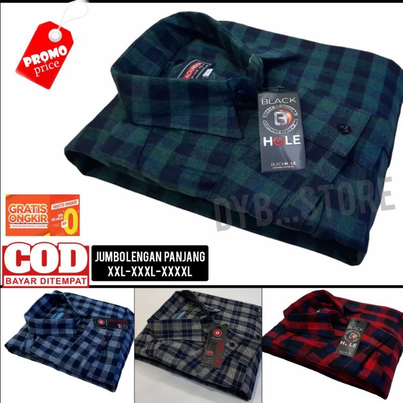 kemeja flanel jumbo pria size xxl xxxl xxxxl lengan panjang - flanel big size import lengan panjang - kemeja flanel jumbo