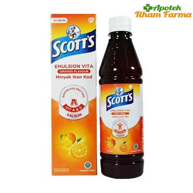 Scott's Emulsion vita 200ml Rasa Jeruk - Vitamin Anak