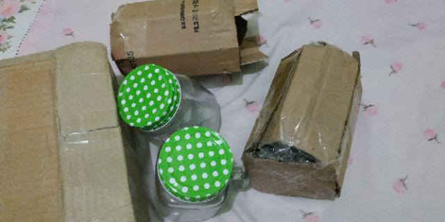 Drinking Jar Kaca Tutup Polkadot Stainless Warna / Gelas Toples /gelas Jar Tutup Stainless /souvenir