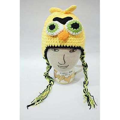 TOPI KUPLUK RAJUT IMPORT MOTIF ANGRY BIRD