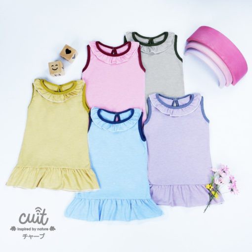 Cuit Kids Collar Ruffle Dress Natsu Series