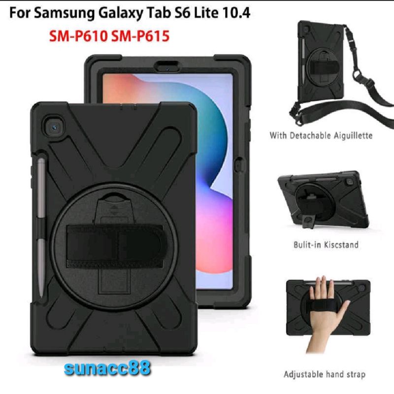 Case Armor Strap Free Tali Selempang Samsung Galaxy Tab S6 Lite 2020 & Samsung Galaxy Tab S6 lite 20