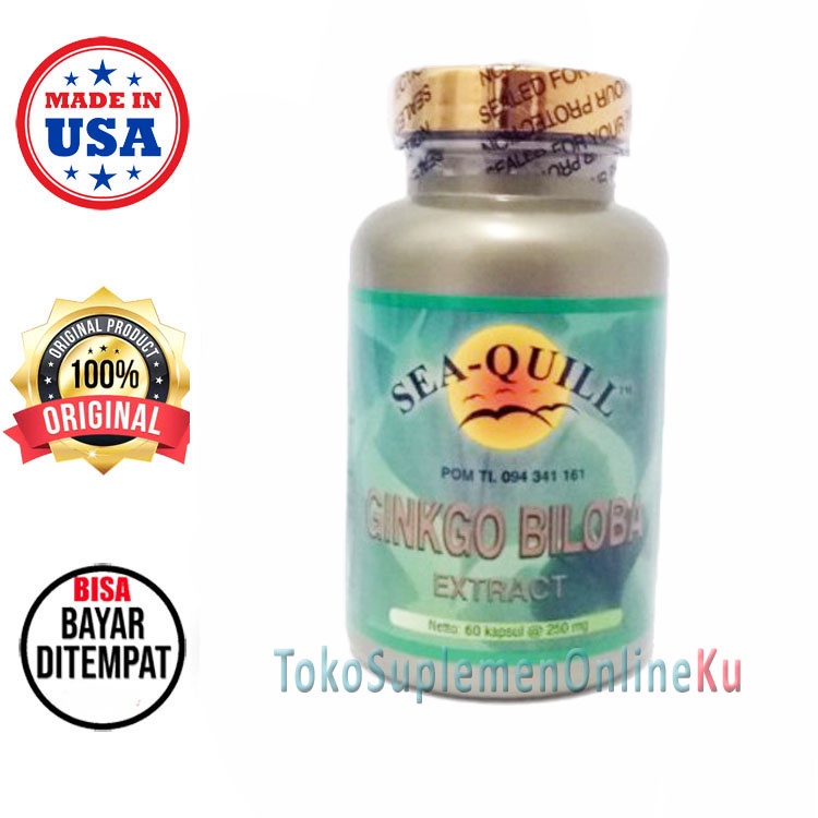 Sea Quill Ginkgo Biloba - 60 vegecaps | Untuk memori yang optimal