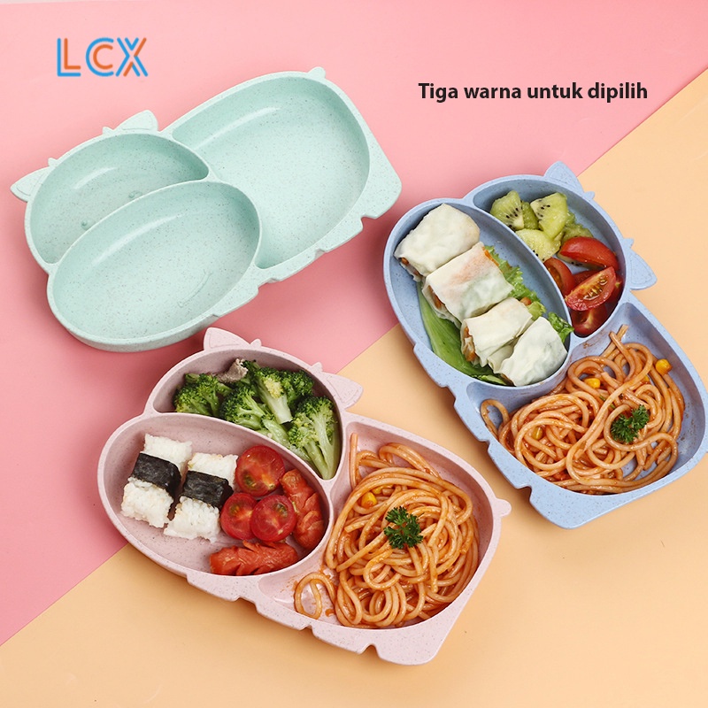 LCX Set Peralatan Makan Anak Sendok Garpu Anak Mangkok Tempat Makan Bayi Piring Makan Anak