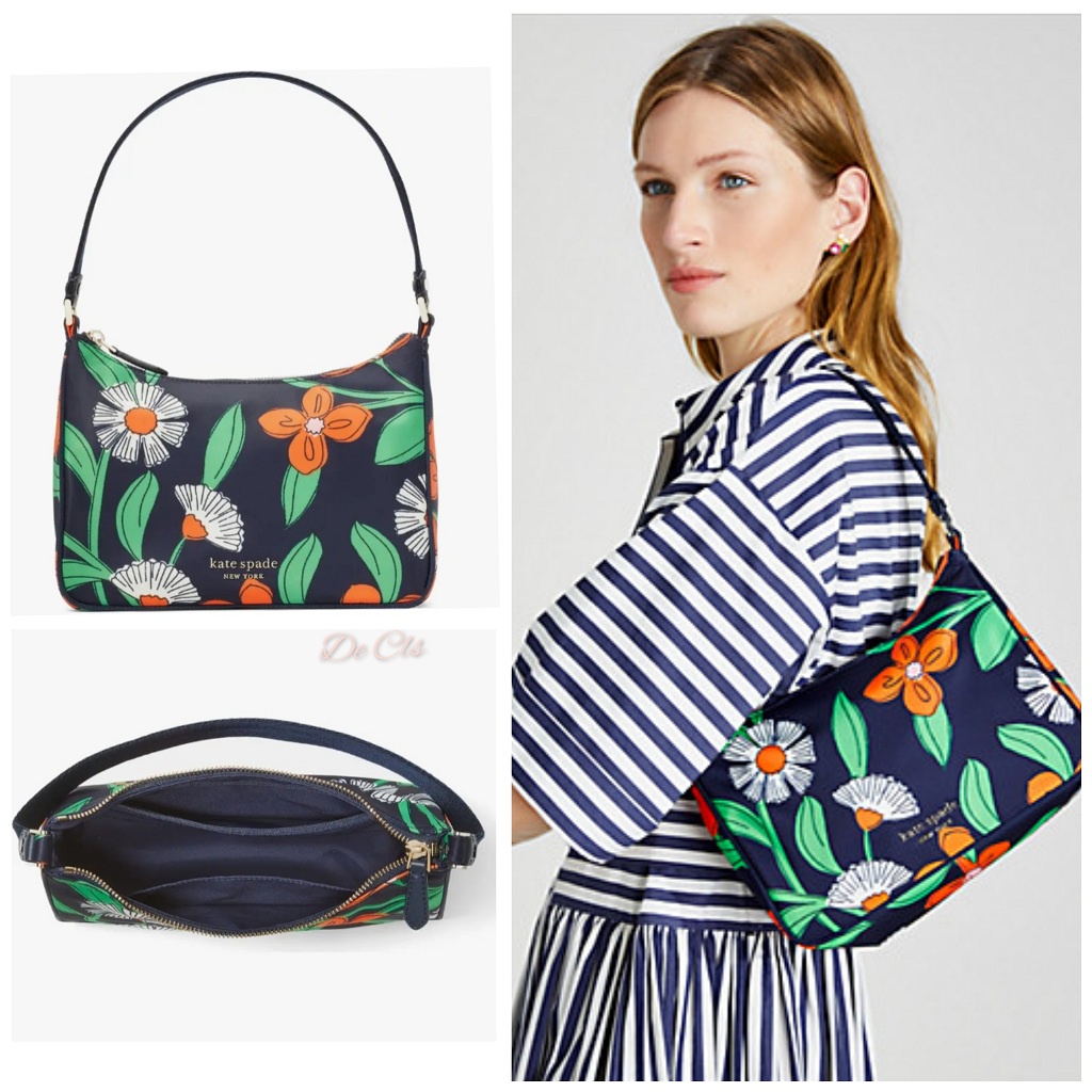 Tas KS Sam The Little Better Small Shoulder Bag Daisy Vines Rich Navy sz 25x16x9cm